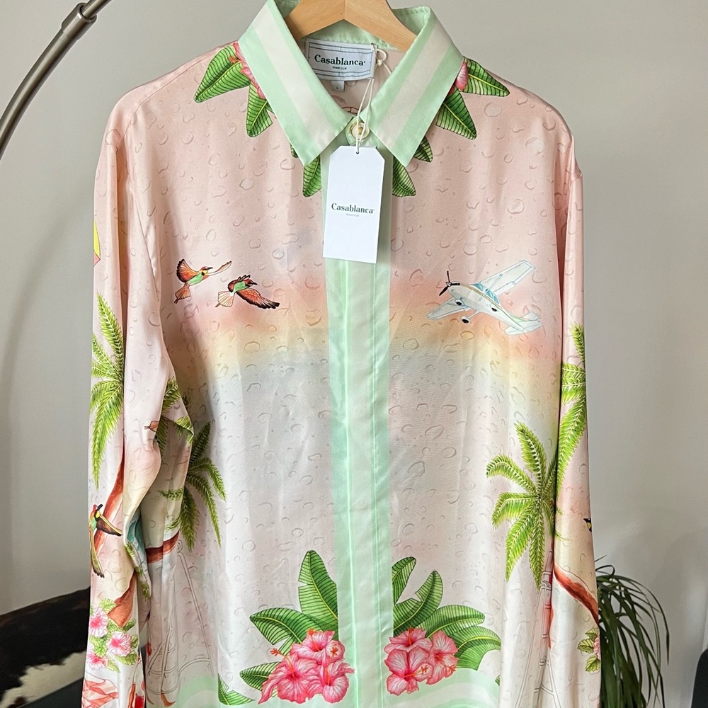 Casablanca Surf Club pink shirt